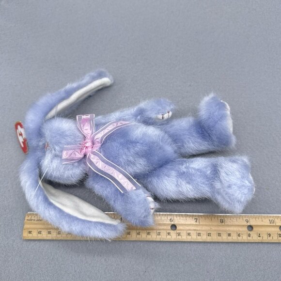 Azalea Light Blue Rabbit Bunny Hare Attic Treasures Pink Ribbon Floppy TY 1993 - Picture 3 of 7